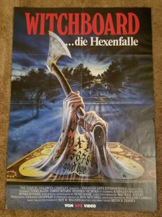 Witchboard (1986) German Video Movie Poster/rare/free