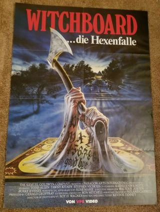 Witchboard (1986) German Video Movie Poster/RARE/FREE 2