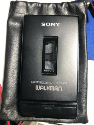 Rare Sony Walkman Wm - 607 Cassette Player Include Leather Case And External Charc