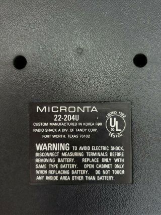 Micronta Multitester 22 - 204U Radio Shack Range Doubler 43 Range 50,  000 Ohms 3