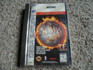 Nba Jam T.  E.  Tournament Edition (sega Saturn,  1995) Cib Complete Rare