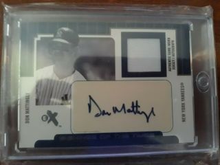 Don Mattingly 2004 Fleer E - X Signings Of The Times Jersey Auto 61/82 Rare Find