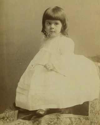Antique Photo Cabinet Card Baby Girl Fashion By Rockwood N Y