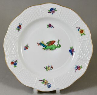 Rare Vintage Herend Hand Painted Porcelain Dragon 16cm 6¼ " Side Tea Bread Plate