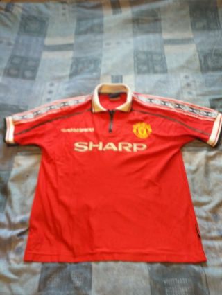 Old Rare Manchester United Home Football Shirt - Jersey Medium Man.