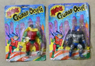 Motu Bootleg Heroes De Ciudad Oculta Batman And Robin Rare Argentina Figures Moc