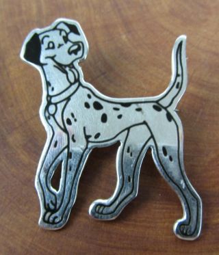 Rare & Vintage Disney 101 Dalmatian Sterling Silver Pin Brooch Mexico 925 Dog