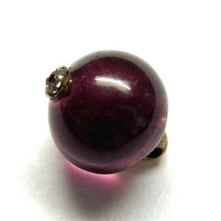 Antique Button Sweet Little Purple Glass Diminutive W Claw Set Paste
