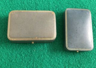 Rare Antique 1930s Two Empty Tiffany & Co.  York Green Jewelry Box