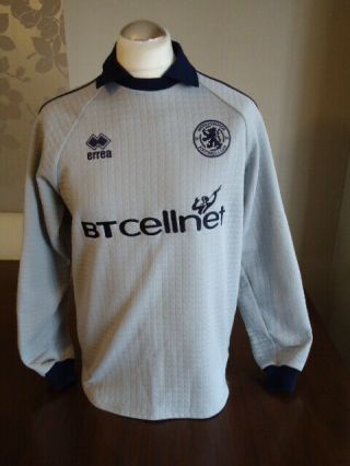 Middlesbrough Errea 2000 Goalkeeper Shirt Medium Adults Rare Cellnet