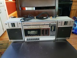 RARE VINTAGE CROWN CS - 1100 STEREO BOOMBOX RADIO - RECORDER MAGNETOPHONE 2