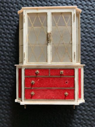 Vintage Ideal Petite Princess China Cabinet Hutch Dollhouse Furniture
