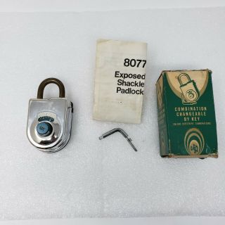 Sargent & Greenleaf (sg) 8077a Combination Padlock,  Antique,  Combo Unknown
