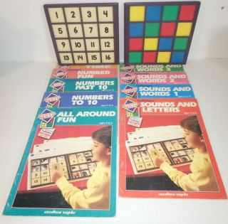 Rare Htf Educational Insights Fun Thinkers 2 Decoder Match Tile Frames,  9 Books