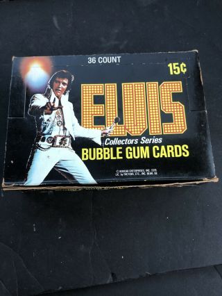 1978 Elvis Presley Collectors Rare Series Bubble Gum Cards 36 Packs Box Donruss