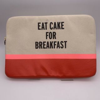 Kate Spade York " Eat Cake For Breakfast " Laptop Sleeve Rare