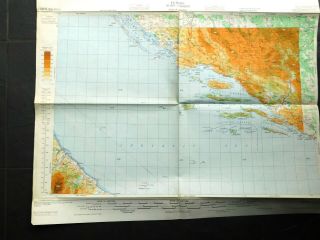 Vintage Icao Map Of Croatia - Chieti War Office Issue 1952