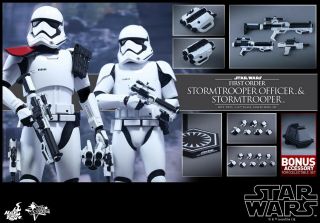 Hot Toys Mms - 335 Star Wars First Order Stormtrooper - First Officer 2 - Figure Set
