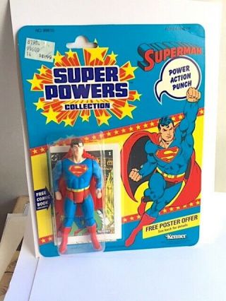 Powers Superman 1984 Kenner 12 Back Comic Book Action Figure