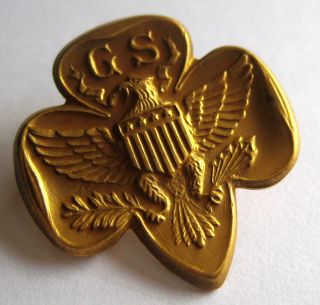 Rare 1/20 10k Gold Traditional Girl Scout Membership Pin Eagle Full Sized Gift