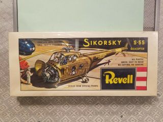 Vintage Revell Sikorsky S - 55 Helicopter H214 1:48 1955 Rare