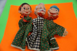 3 Gund Disney Hand Puppets Pinocchio,  Jimmy Cricket,  Geppetto Rare And