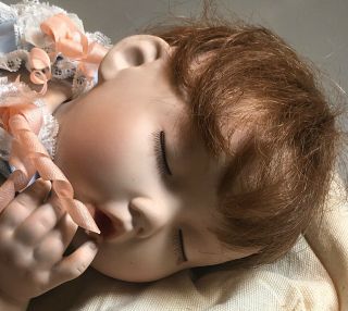 1995 “good As Gold " Porcelain Doll Ashton - Drake Sleeping Baby Vguc