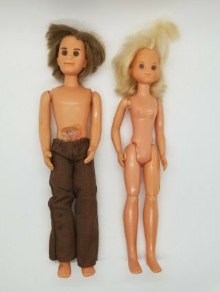 Vintage 1973 Mattel Sunshine Family Dolls Steffie & Steve