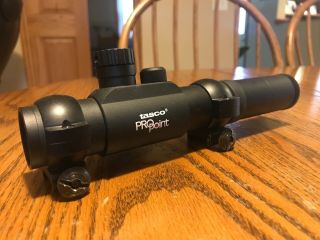 25mm Tasco Red Dot Scope - Japan Made One Of The Rare Ones Plus Rings