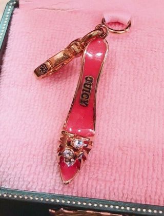 Juicy Couture Pink Boudoir Slide Shoe Charm Pre - Owned " Very Rare & Htf "