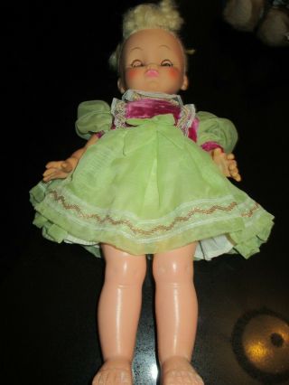 Vintage 14 " Unknown Doll With Dimpled Chin And Handmade Dress