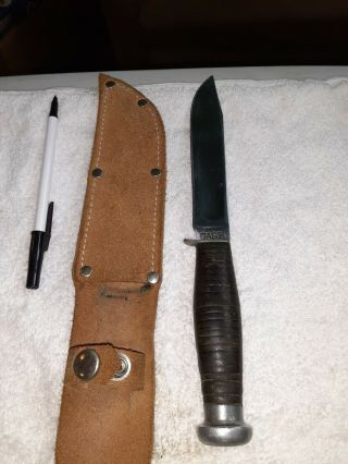 Rare Vintage Case 6 " Fixed Blade Knife W/ Sheath (wwii) ?