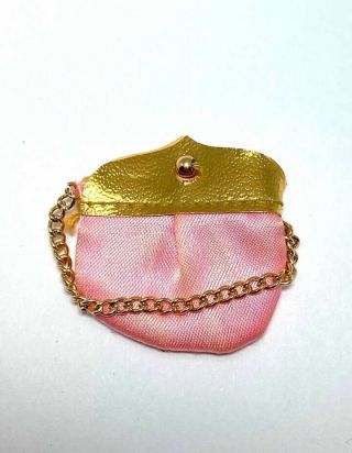 Vintage Barbie All The Trimmings Small Pink & Gold Purse