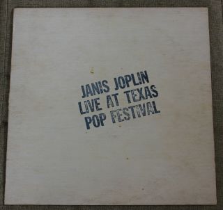 Janis Joplin - Rare 1969 Live At Texas Pop Festival Lp