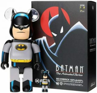 Batman Animated 400 100 Bearbrick Medicom Be@rbrick Toy Art Figure 2019 Rare