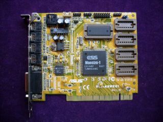 Rare collectible ASUS 3DexPlorer PCI - AXP201 Maestro - 1 ES1948F PCI Sound Card 3