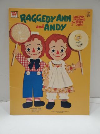 Raggedy Ann & Andy Lollipop Fashions Paper Doll Book 1972 Whitman Uncut