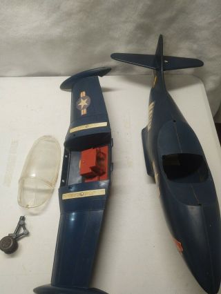 Gi Joe 1960’s Vintage Irwin Panther Jet Complete And Hard To Find Plane Blue