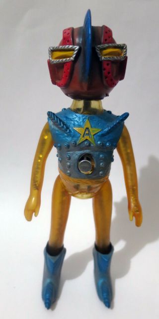Vintage Astro Mu 5 Satan Ace 8 " Figure With Mask,  Boots Nakajima Japan 1970s