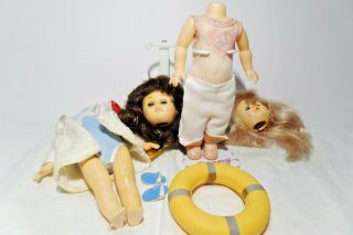 Set Of 2 Vintage Vogue Ginny Dolls In Need Of Repair And Tlc Outfits