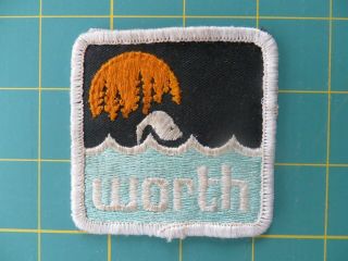 Vintage Fishing Patch - Worth - 2 3/4 X 2 3/4 Inch
