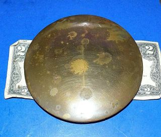 Large Vintage Or Antique Brass Covered Iron Pendulum Bob No.  31 - 4 1/2 " - 6.  6oz.