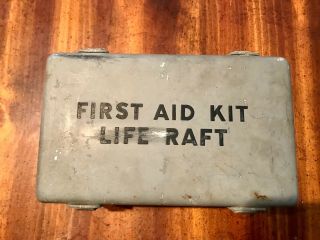 First Aid Kit Life Raft Ww2 Wwii - Contains Medical Supplies - Rare