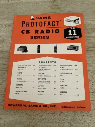 Sams Photofact Cb Radio Series 11 Demco General Midland Pearce Webster,