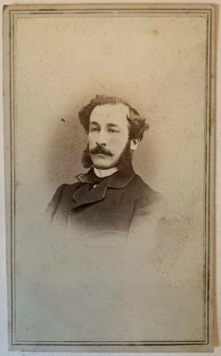 Antique Civil War Era C.  1860s Portrait Of A Handsome Gentleman Bowery,  York
