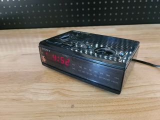 Vintage Sony Icf - C3w Am Fm Clock Radio Dream Machine
