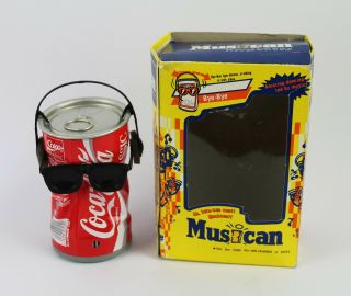 Rare Vintage Boxed Coca - Cola Musican Dancing Coke Can Toy 1980s