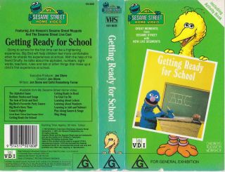 Sesame Street Getting Ready For School Vhs Video Pal A Rare Find