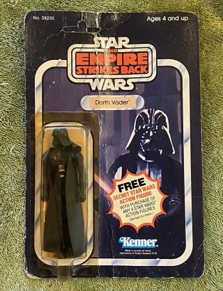 Vintage Star Wars Darth Vader Moc 1980 Esb 21 Back Secret Figure