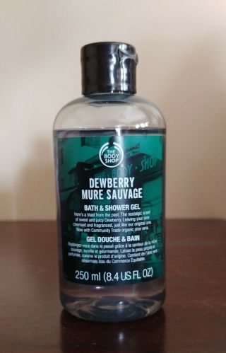 Rare The Body Shop Dewberry Mure Sauvage Full Size Bath & Shower Gel 8.  4 Oz Htf